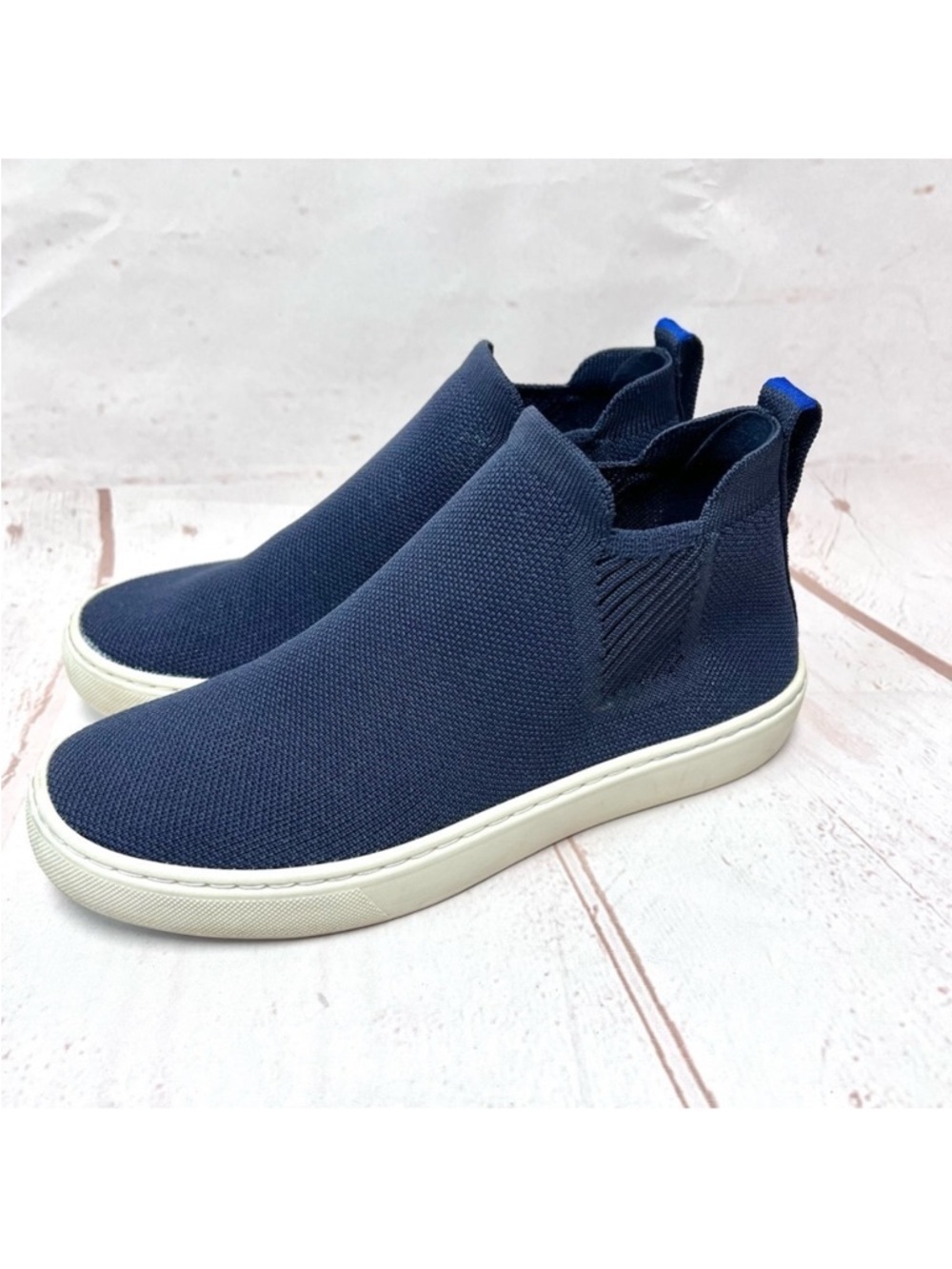 Rothy's The Chelsea Boot Sneakers in Navy Knit